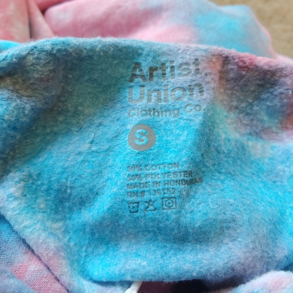 Artist Union - Tie Dye Hoodie Sweatshirt - Size S - Picture 7 of 7